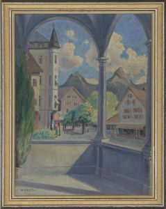 Walter Thomas Watling (1885-1956) - 20th Century Oil, Austrian Town Square