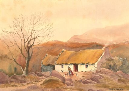 Grace Trench - 20th Century Watercolour, The Cottage Under the Road, Kerry