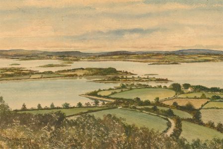 R. Munn - 20th Century Watercolour, Blaney Bay, Lough Erne