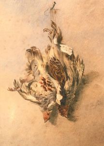 Late 19th Century Watercolour - Ready For Plucking