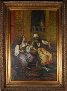 Manner of Rudolf Ernst (1854-1932) - 20th Century Oil, Woman Playing An Oud