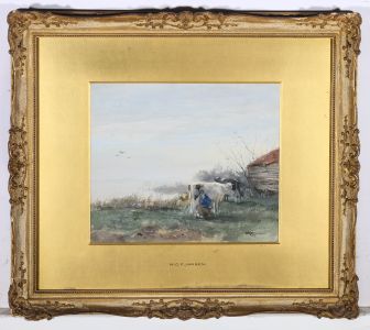 William G. Frederick Jansen (1871-1949) - Early 20thC Watercolour, Milking Time