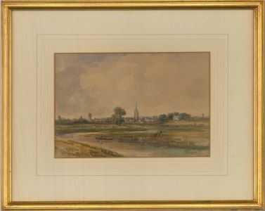 Alfred Gomersal Vickers (1810–1837) - 19th Century Watercolour, Water Meadows