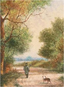 J. Fitzgerald - Signed and dated 1989 Watercolour, Morning Walk