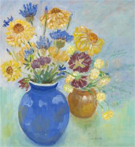 M. Tindall - Signed Mid 20th Century Oil, The Blue Vase