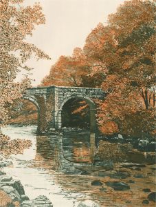 James Clark - Signed Mid 20th Century Etching, Big Bridge