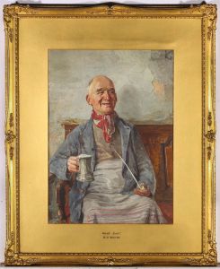 R. S. Mayer (fl.1911-1930) - 1925 Watercolour, Good Luck!