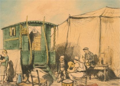 Armand Coussens (1881-1935) - Early 20th Century Etching, The Circus