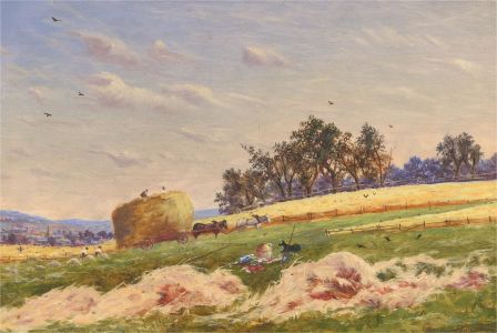 George Hastings - Early 20th Century Oil, The Harvest