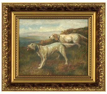 Early 20th Century Oil - Catching The Scent