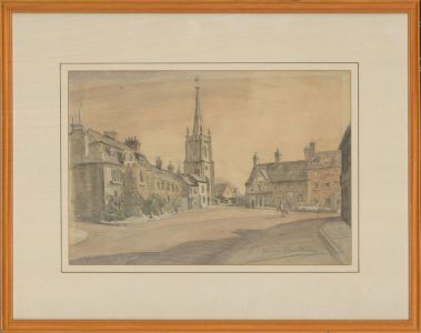 Dennis Flanders (1915-1994) - Mid 20th Century Watercolour, Lechlade High street