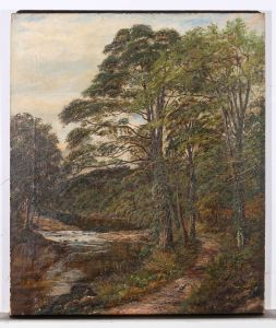 H. Seargant - Late 19th Century Oil, Bend In The River