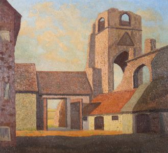 Gerald Grudgings - 1943 Oil, Ulverscroft Priory