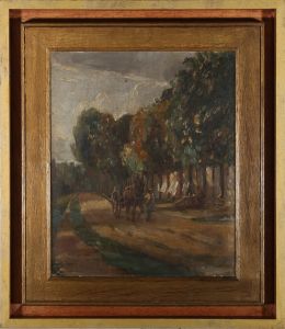 Early 20th Century Oil - The Orchard Path