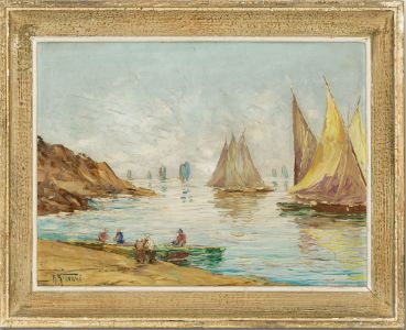 A. Giovani - Signed Impasto 20th Century Oil, The Sailboats
