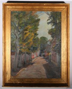 Niels Holbak (1884-1954) - Danish School 1947 Oil, Amager Boulevard