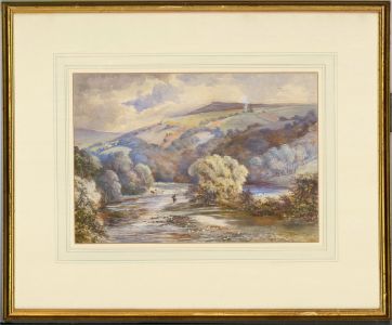 Early 20th Century Watercolour - Fly Fishing