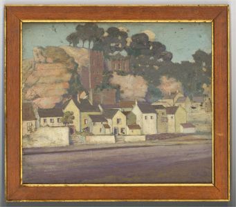 Circle of Adrian Allinson (1890-1959) - Early 20th Century Oil, Canal Cottages