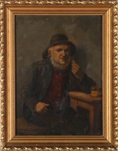 Constantin Stoitzner (1863-1934) - Signed Late 19th Century Oil, The Fisherman