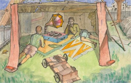 Terry Buchanan (b.1938) - Contemporary Watercolour, The Boys Den