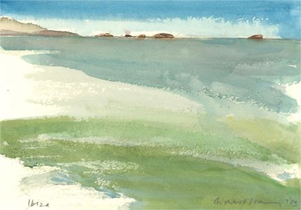 Richard J.S. Young - 2003 Watercolour, Ibiza
