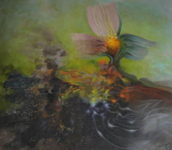Glyn Morgan (1926-2015) - 1979 Oil, Surreal Botanicals