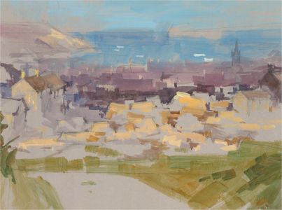 Michael Cadman RI ARCA (1920-2012) - Contemporary Watercolour, Rooftop View