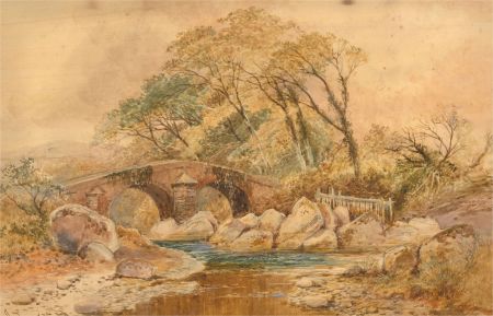John Syer Jr. (1846-1913) - Signed Late 19th Century Watercolour, Stone Bridge