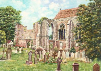R. Kenyon - 1984 Oil, Summer Graveyard