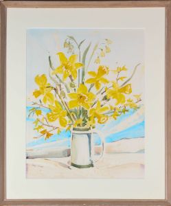 Anne Evans  - 20th Century Watercolour, Daffodils