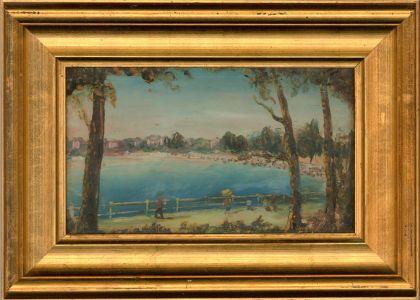 Victor Mathias - Signed Early 20th Century Oil, The Lake Path