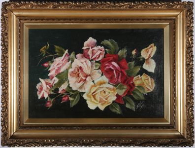 M. Blair - 1905 Oil, Delicate Roses