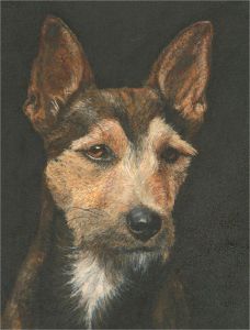 L. England  - 2007 Oil, Handsome Terrier