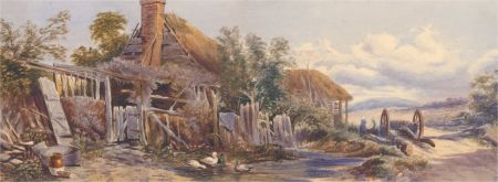 19th Century Watercolour - Rural Cottage