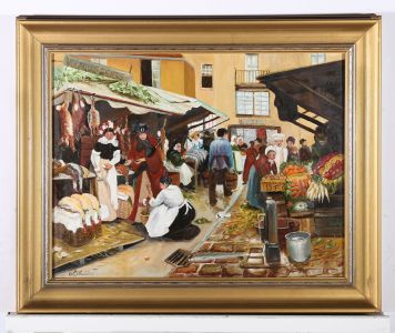 Sylvia Foulkes - 20th Century Oil, Market Day