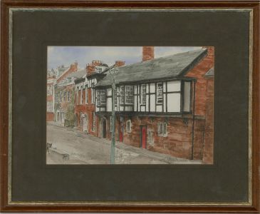 Glyn Martin - 20th Century Watercolour, Cathedral Close, Exeter