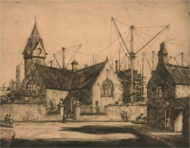 Tom Maxwell (1874-1937) - Late 19th Century Etching, Under Construction