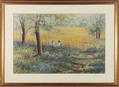 Betty Whitefield - 1984 Pastel, The Cornfield