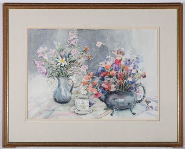 Anne Bewsey - Signed Mid 20th Century Watercolour, Still Life on Table