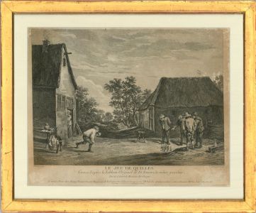 After David Tenier - Early 19th Century Engraving, Le Jeu De Quilles