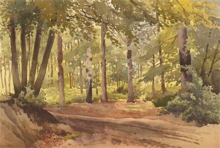 David William Burley (1901-1990) - 20th Century Watercolour, In the Woods