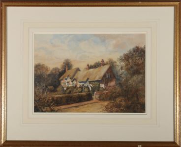 Frederick Hines (1875-1928) - Framed Watercolour, Anne Hathaway's Cottage