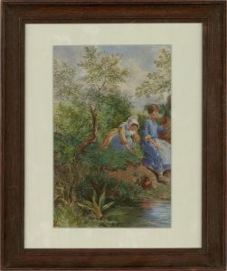 Myles Birket Foster (1825-1899) - Late 19th Century Watercolour, By the River