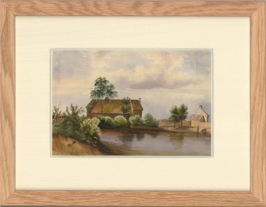 20th Century Watercolour - The Rural Farm