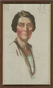 Thomas Gedge Cheeseman (b.1857) - 1926 Woodblock, The Artist's Wife