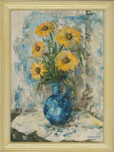 N. Thornton - Signed Mid 20th Century Oil, Vase of Flowers
