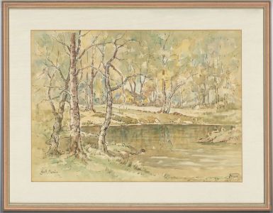 Jack Martin - Signed Mid 20th Century Watercolour, Woodland River