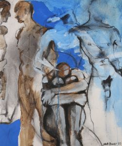 Nott Bower - 2005 Oil, Nudes on Blue