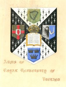 Early 20th Century Gouache - Arms Of Royal University Of Ireland
