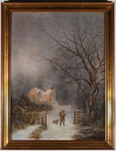 William Bidwell Henley (1839-1887) - 1854 Oil, The Early Lamb